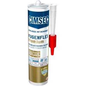 Cimsec Premium Fugenflex Crocus, Silikon-Fugenmasse in braun, mit Aufsatz.