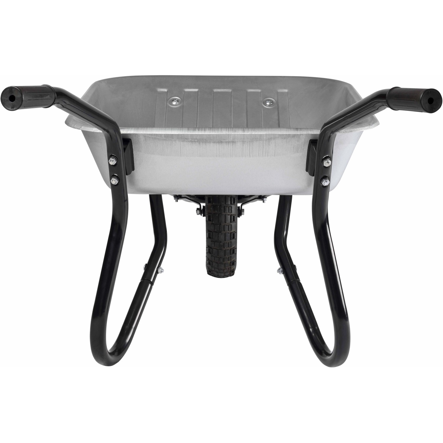 Haemmerlin BiBox One Schubkarre, 90 l, verzinkte Mulde, Luftrad, für Bau und Garten.