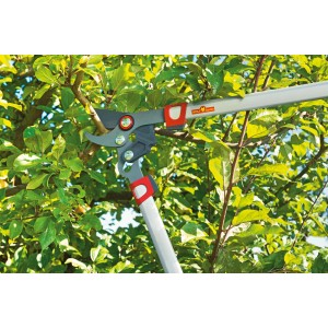 Wolf-Garten Bypass Astschere Comfort Plus Power Cut RR 750 beim Schneiden eines Astes.