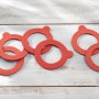 Leifheit Ersatzgummiringe (6 Stk.) für Drahtbügelgläser, rot, 52x80mm.