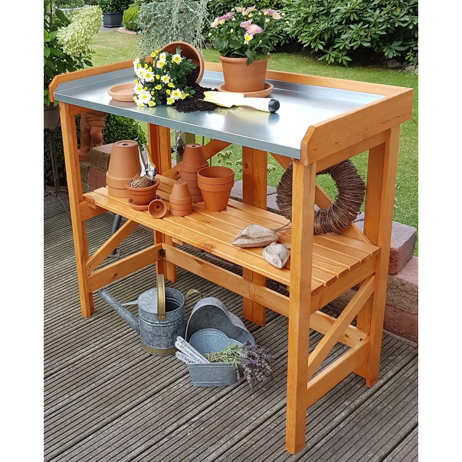 Pflanztisch klappbar mit verzinkter Arbeitsfläche 45 cm x 97 cm x 88 cm kaufen bei OBI