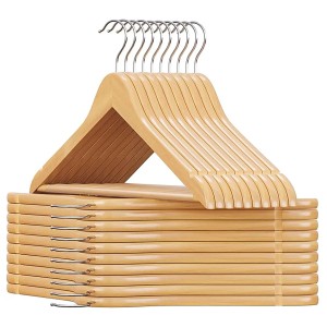 Songmics Kleiderbügel-Set Cason Holz Natur 20-teilig
