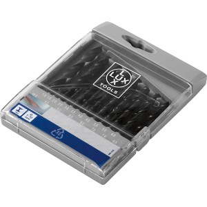 LUX Metallbohrer-Set Comfort, 19-teilig im Kunststoffkasten, Bohrer von 1 bis 10 mm.