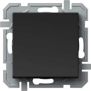 TEM Schalter 1-polig Logiq FLAT Schwarz für Lichtschalter und Taster.