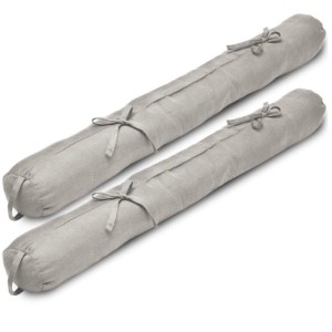 2er Set Beautissu Viento Zugluftstopper, hellgrau, 120cm, für Fenster und Türen.