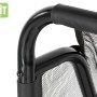 Detailaufnahme: Schwarzes EXIT Coppa Fußballtor (220x170cm) mit Netz.