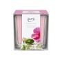 ipuro ESSENTIALS Duftkerze Flower Bowl, 125g im Glasgefäß mit Blumenmotiv.