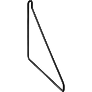 Schwarze, matte Regalkonsole Wire, 21,6 cm, aus Metall für Wandregale.