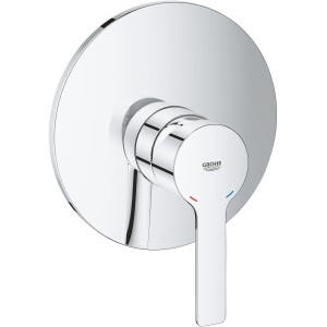 Grohe Lineare Einhand-Brausebatterie in Chrom, Aufputz Duscharmatur mit Hebel und Rosette.