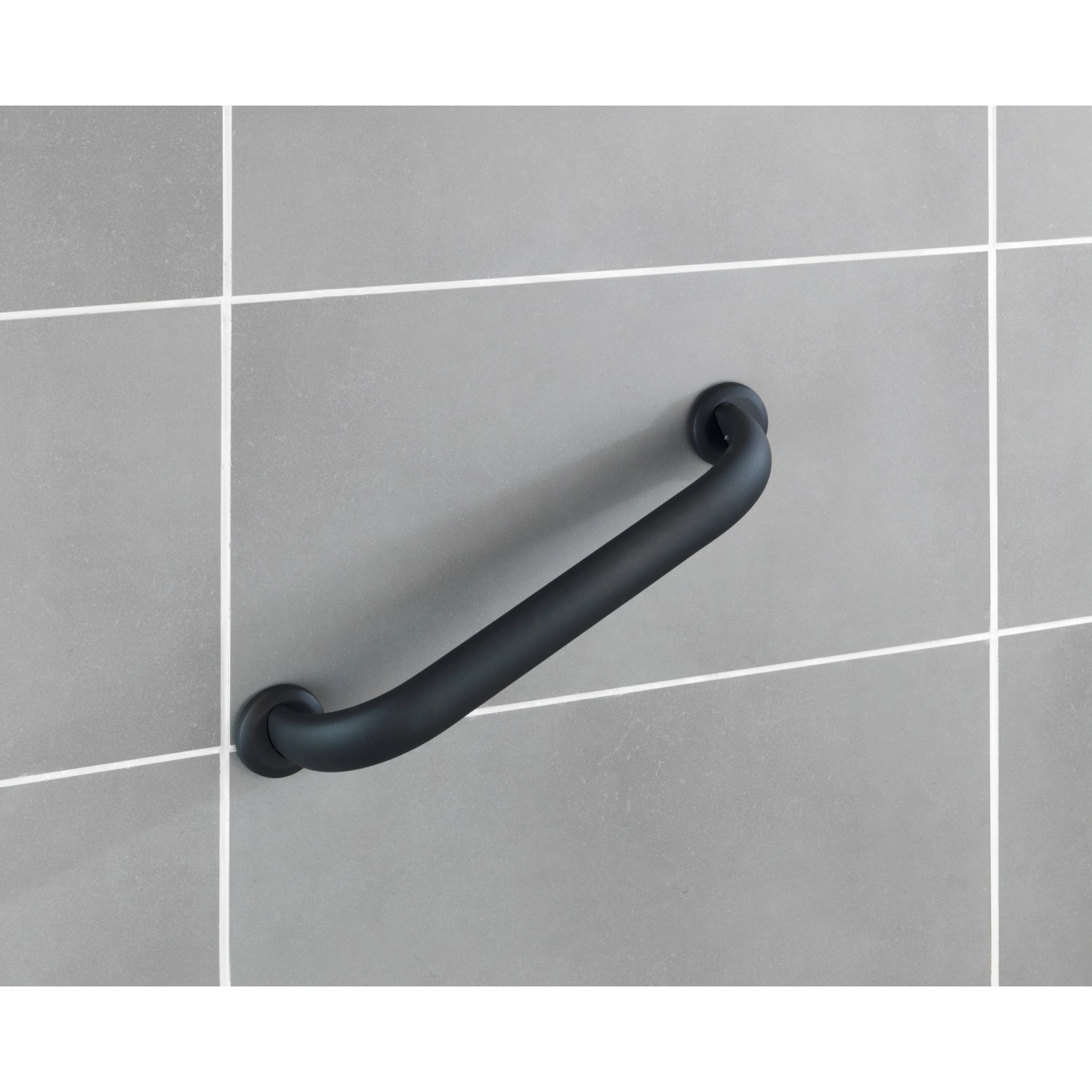 Wenko Wandhaltegriff Secura Premium, 47,5 cm, Anthrazit, zur Sicherheit im Bad.