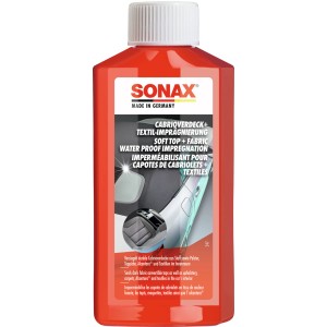 Sonax Cabrioverdeck Imprägnierung für Textilien und Autopflege, schützt vor Nässe.