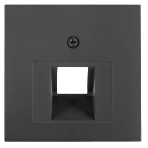 Berker Zentralstück für UAE-Steckdose, 1-fach, Anthrazit, matte Oberfläche.