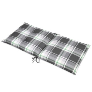 Beautissu Niederlehner Auflage Sunny MK, 100x50cm, mintgrün kariert, für Gartenstuhl.
