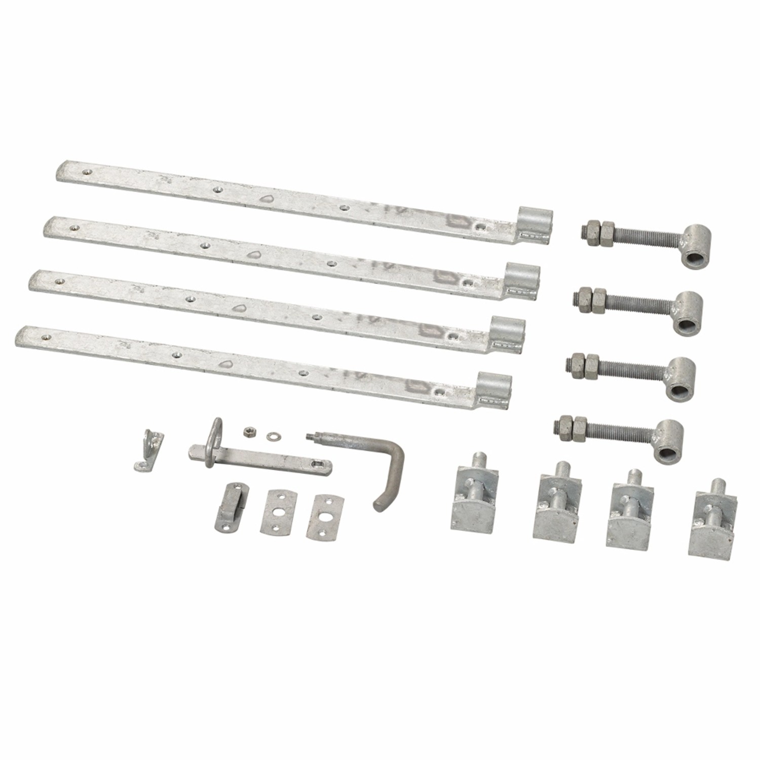 Beschläge-Set für Doppeltor Retro Nadelholz, weiß, 300x120cm, Gartentor-Zubehör.