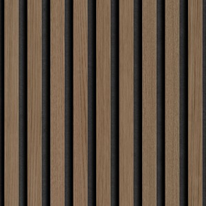 Grosfillex Wandpaneel Element 3D Linio Walnut, Dekor-Paneel mit Holz- und Filzoptik.