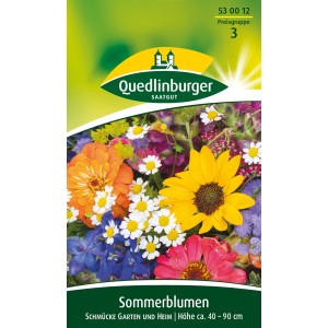Quedlinburger Sommerblumenmischung für Garten und Heim, verschiedene Farben.