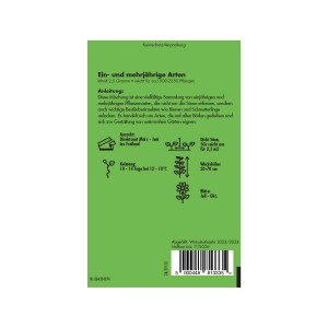 Packung Wildblumen-Mischung: Blumensamen für ein- und mehrjährige, bienenfreundliche Blüten.