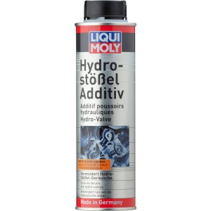 Liqui Moly Hydro-Stößel-Additiv 300ml im silbernen Behälter zur Reduzierung von Motorgeräuschen.
