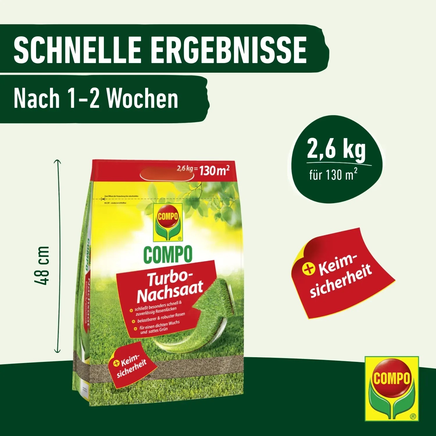 Compo Rasen Nachsaat Turbo 2,6 kg kaufen bei OBI