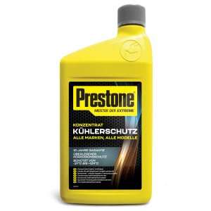 Prestone Kühlerschutz Konzentrat, 1 Liter, gelbe Flasche. Frostschutz für alle Marken und Modelle.