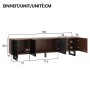 okwish TV-Schrank mit Vier Türen Wohnzimmer 180x38x50cm Braun_5