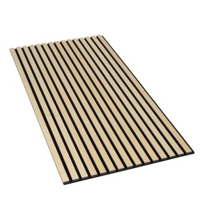 Akustikpaneel Esche/Schwarz, 60x120cm, 2er-Set. Wandpaneel zur Schallverbesserung.