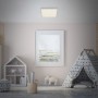 Silberne Briloner LED-Deckenleuchte Flame Star mit Sternendekor in Kinderzimmer.