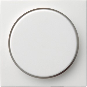 Gira Dimmer Abdeckung mit Knopf, Standard55, reinweiß.