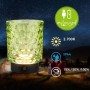 Grüne Brilo Akku-LED-Tischleuchte Sunora aus Glas, dimmbar mit Touchfunktion.