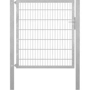 Feuerverzinktes Gartentor Flexo Plus, 125x140 cm, mit Pfosten für Gartenzäune.