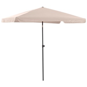 Balkonschirm Hernando 210 cm x 140 cm Beige mit Push-Up-Funktion