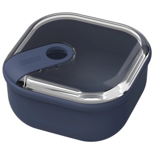 Rotho Frischhaltedose Ela, 0,425 l, dunkelblau. Vorratsdose mit transparentem Deckel.