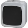 Grauer Feuchtraum Wechselschalter der Serie Basic für Aufputzmontage.
