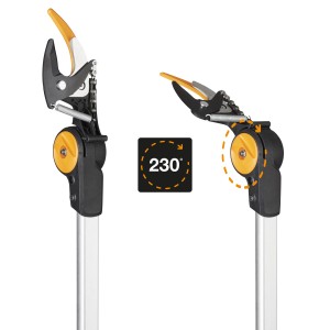 Fiskars PowerGear X UPX86 Schneidgiraffe mit drehbarem Kopf (230°) für Gartenschnitt.