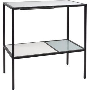 baliv Waschbeckenunterschrank, 80 cm, weiß matt, mit zwei Ablagen. Badezimmermöbel.