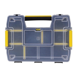 Stanley Sortmaster Organizer, stapelbare Aufbewahrungsbox mit 10 Fächern im Doppelpack.