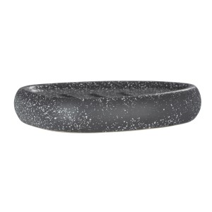 Wenko Seifenablage Pion, Keramik, grau mit Steinoptik, dreieckig, 12.5x9cm.