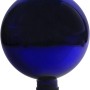 Blaue Rosenkugel, Ø 15 cm, aus Glas für die Gartendekoration.