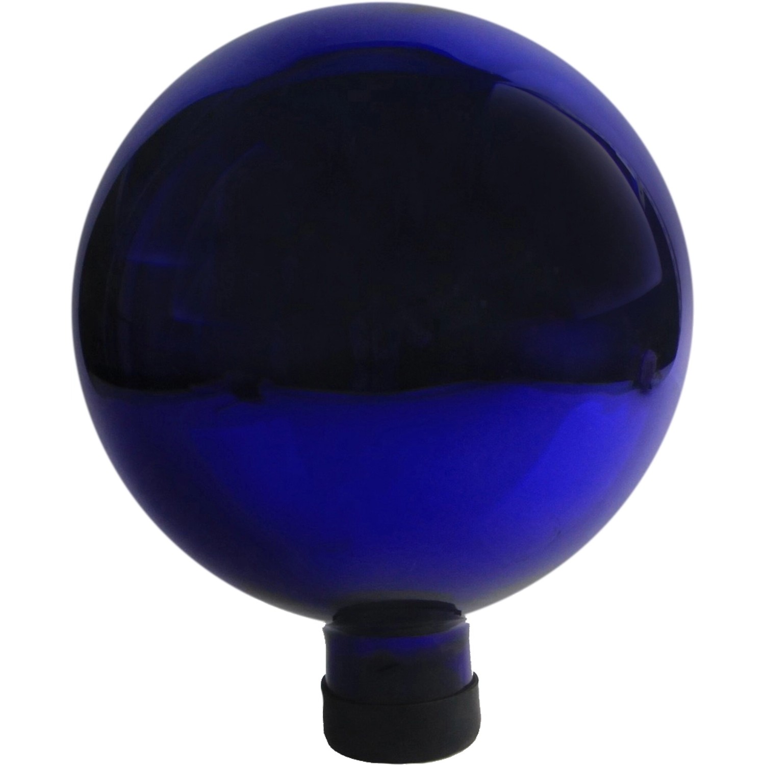 Blaue Rosenkugel, Ø 15 cm, aus Glas für die Gartendekoration.