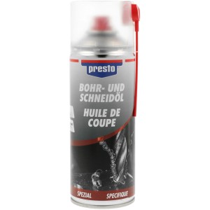 Presto Bohr- und Schneidöl 400ml Spray zur Werkzeugpflege und Schmierung.