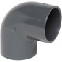 Grauer Steinbach PVC Winkel 90° für Pool Verrohrung, Außendurchmesser 50mm.