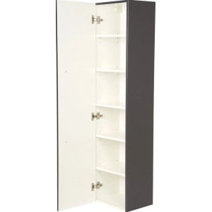 Offener Posseik Bad-Hochschrank Homeline, 35 cm, Anthrazit, mit 5 Einlegeböden.