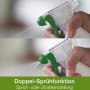 Bona Stein-, Fliesen- und Laminatreiniger Spray mit Doppel-Sprühfunktion in Aktion.