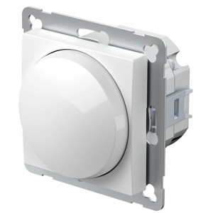 Tem LED-Drehdimmer Logiq Flat 100W in Polarweiß, Detailansicht.