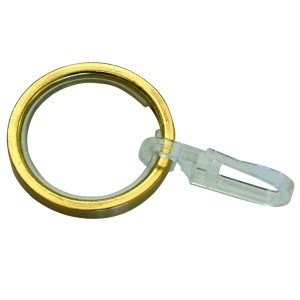 Gardinia Ring Chicago, Messing matt, mit Gleiteinlage, für Stilgarnituren, 10er-Pack.