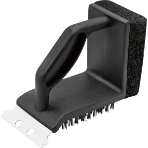 Jamestown-Grill Grillbürste 3-in-1 mit Schaber und Schwamm