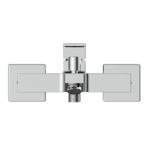 Schütte Wannenarmatur Tokyo II Chrom, Aufsicht der Badarmatur.