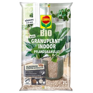 Compo Bio-Pflanzgranulat Granuplant Indoor 3L, Pflanzsubstrat für Hydrokultur und Zimmerpflanzen.