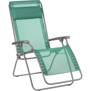 Lafuma Relaxsessel R Clip Batyline® Chlorophylle, Gartenstuhl mit verstellbarer Rückenlehne und Kopfpolster.