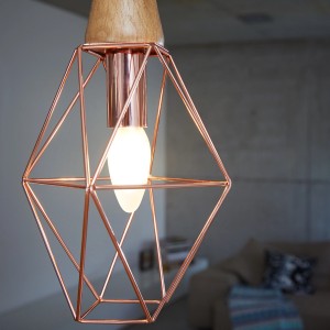 Osram LED-Lampe E14 Kerzenform, 4,9W, im 3er-Set, in Kupfer-Draht-Leuchte